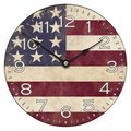 Equity By La Crosse Equity by La Crosse 404-2631F Wall Clock; Flag - 11.75 in 404-2631F